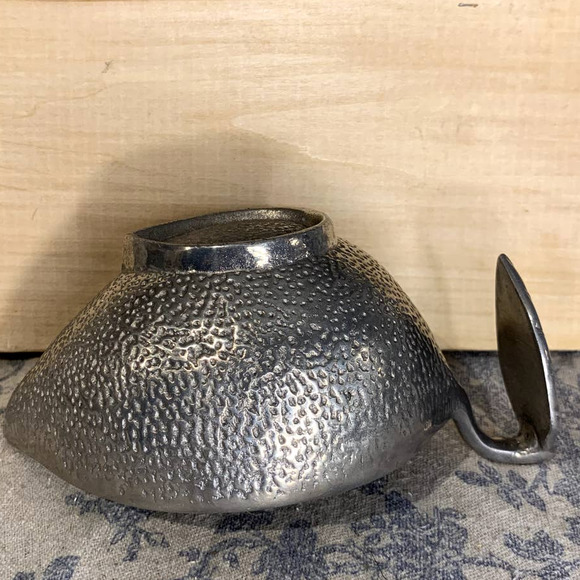 Vintage Pewter Lemon-Shaped Sauce Boat Gravy Boat Saucière Creamer - Picture 5 of 8